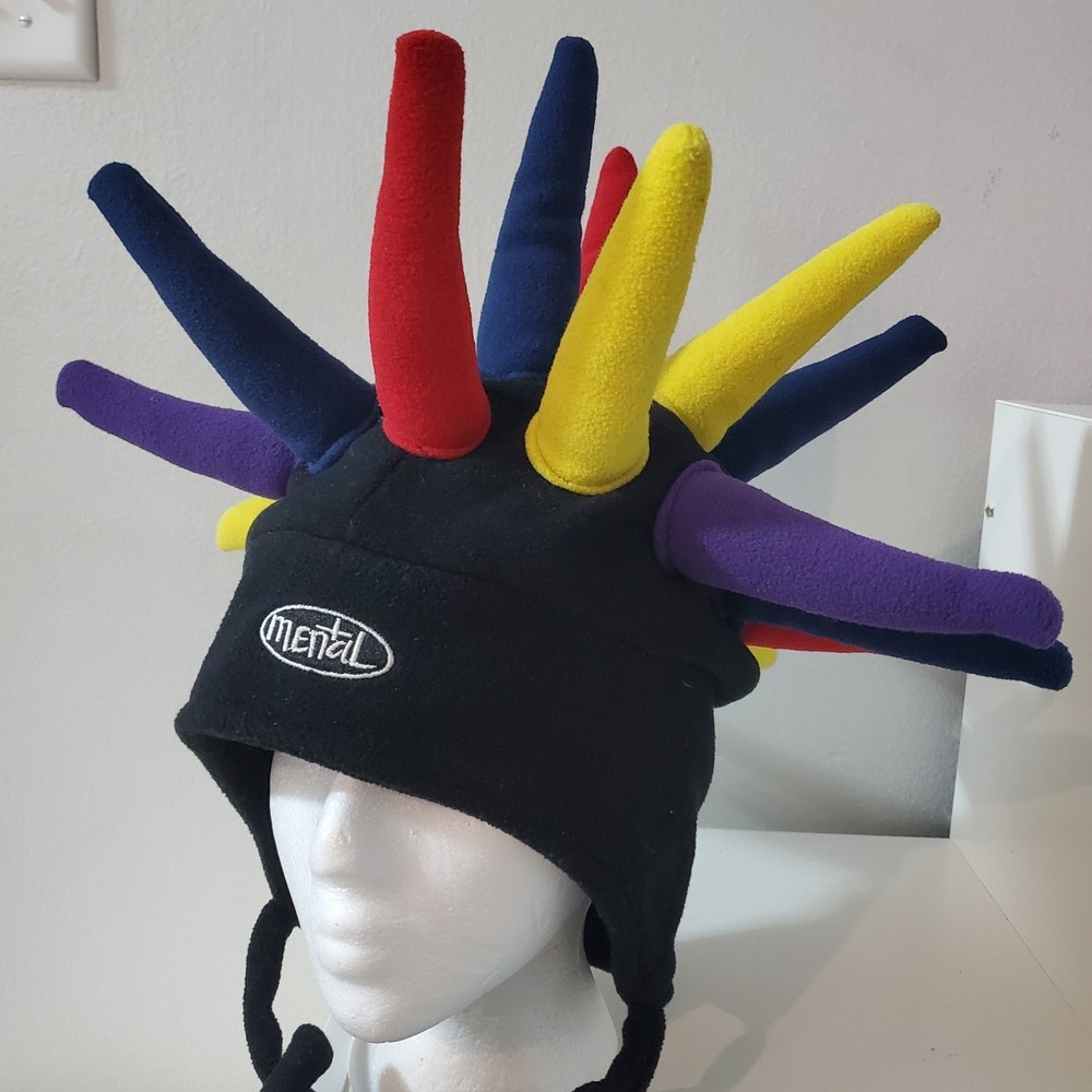 Vintage Mental Headgear Snowboard Ski Skate Helmet Cover Hat Rasta Y2K 90s